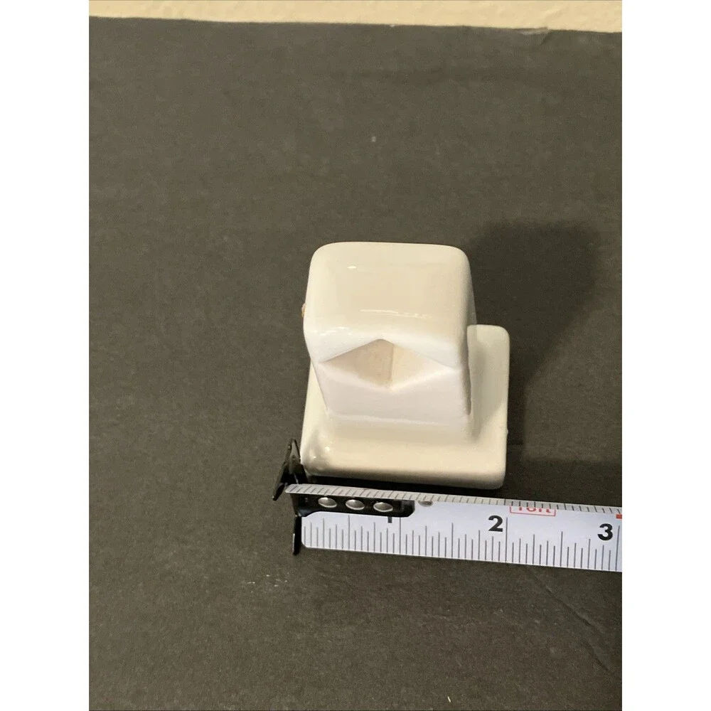 Vintage  White Ceramic Porcelain Bathroom Fixture Lot Towel Bar Posts Robe Hook